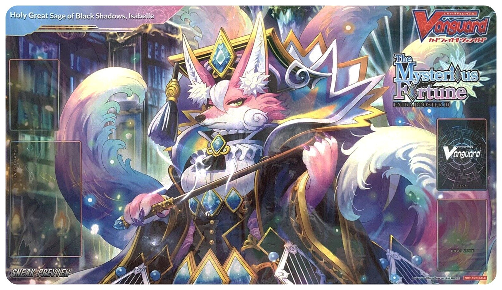 Image for Cardfight!! Vanguard Sneak Preview Playmat: The Mysterious Fortune - Holy Great Sage of Black Shadows, Isabelle - Playmats