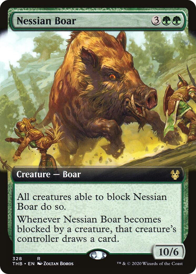 Nessian Boar (Extended Art) (328) (Theros Beyond Death)