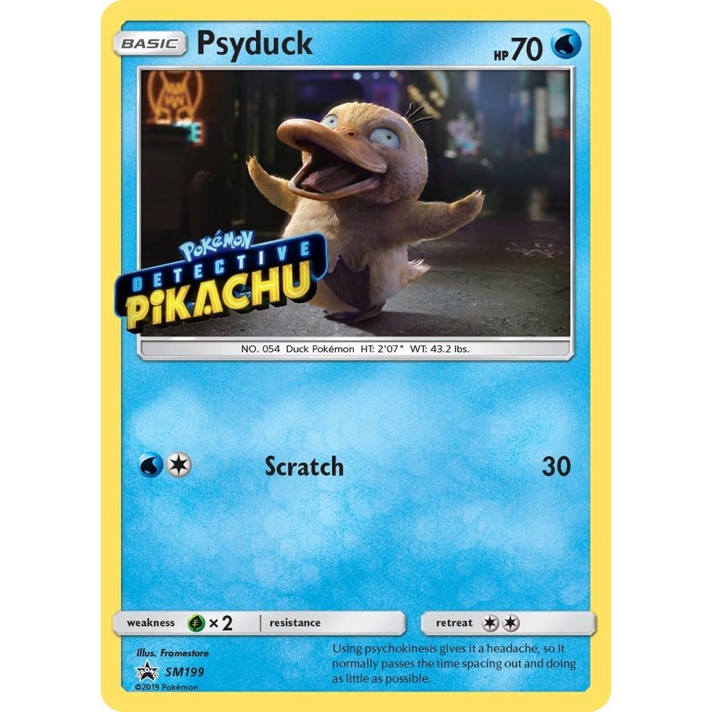 Psyduck - SM199 (Detective Pikachu Stamped) (SM199) (SM Promos) - PokeBox USA