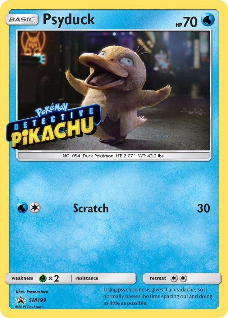Psyduck - SM199 (Detective Pikachu Stamped) (SM199) (SM Promos)