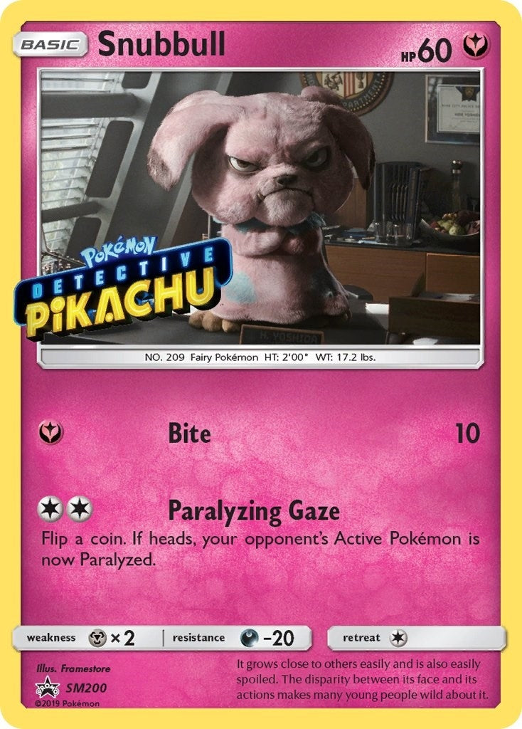 Snubbull - SM200 (Detective Pikachu Stamped) (SM200) (SM Promos)