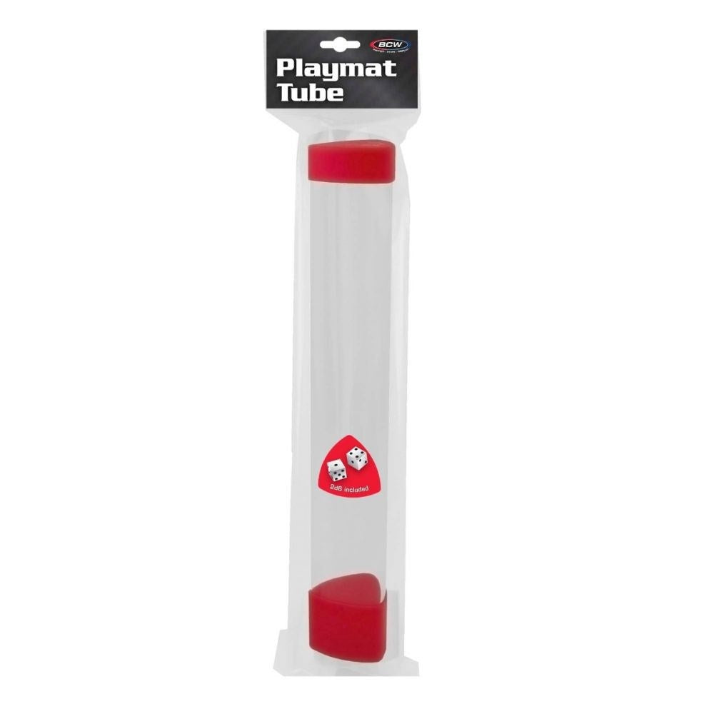 Image for BCW Playmat Tube with Dice Cap - Red - Playmats