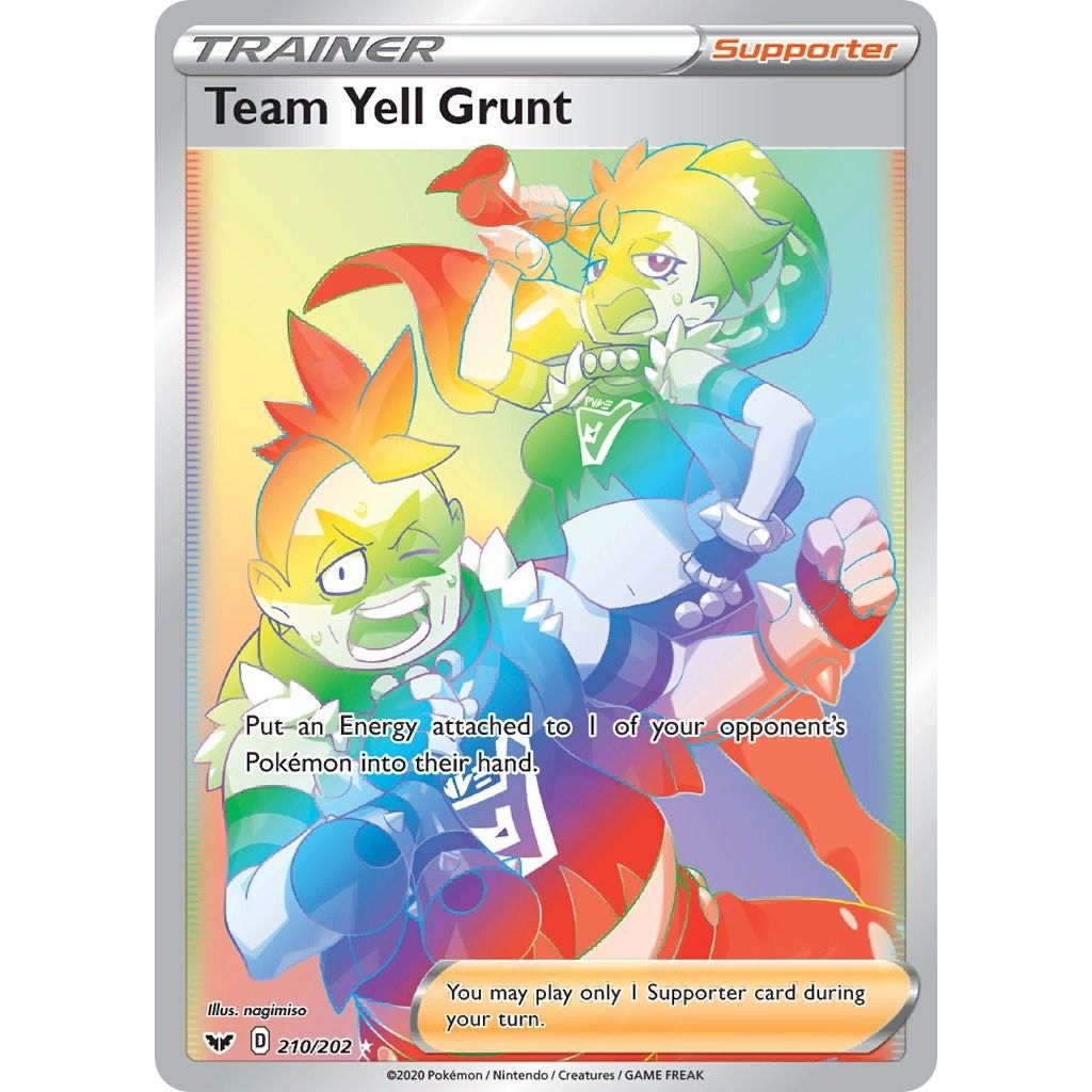Team Yell Grunt (Secret) (210/202) (SWSH01: Sword & Shield Base Set) - PokeBox USA
