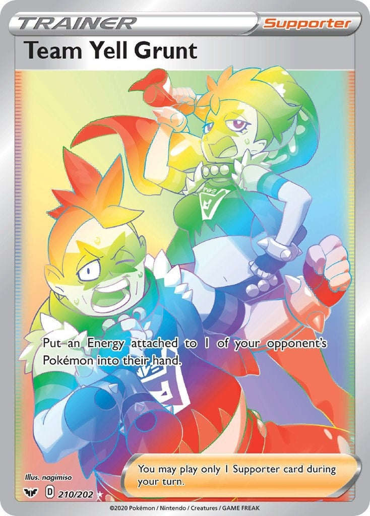 Team Yell Grunt (Secret) (210/202) (SWSH01: Sword & Shield Base Set)