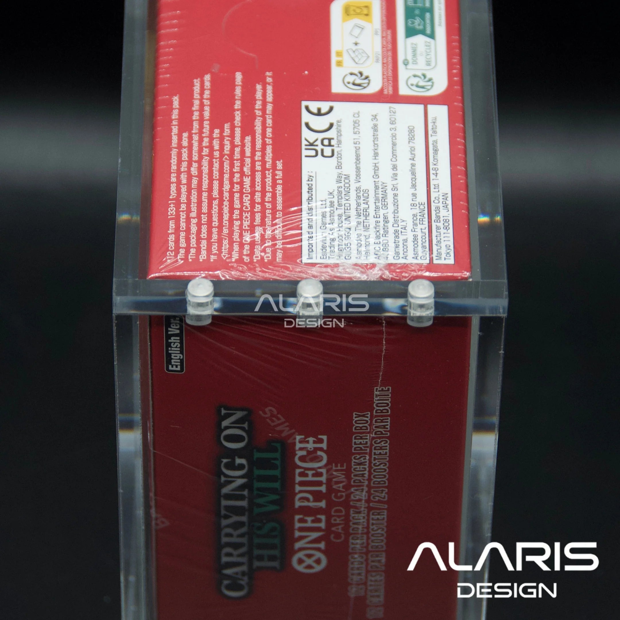 Alaris Design: Premium Acrylic Case for One Piece Card Game Booster Boxes (OP-04 onwards)