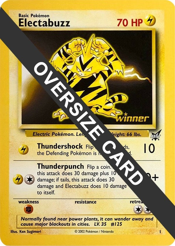 Image for Electabuzz - 1 (Best of Game 1 Promo) (001) (Jumbo Cards) (PR) - Pokemon