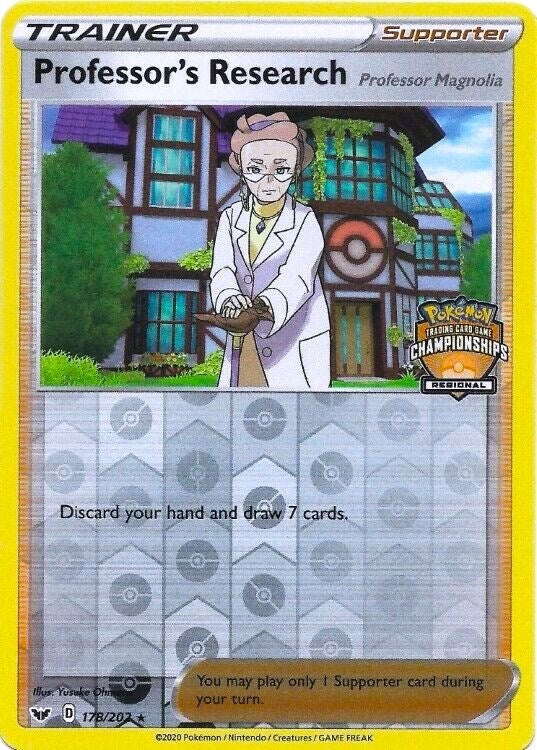 Image for Professor's Research [Professor Magnolia] - 178/202 (Regional Championships) (178/202) (League & Championship Cards) (PR) - Pokemon