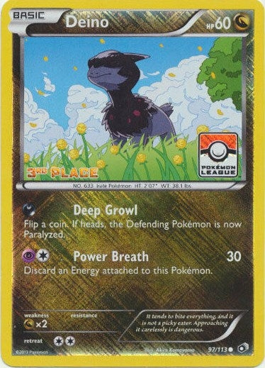 Image for Deino - 97/113 (Pokemon League) [3rd Place] (097/113) (League & Championship Cards) (PR) - Pokemon