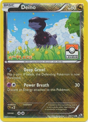 Image for Deino - 97/113 (Pokemon League) [4th Place] (097/113) (League & Championship Cards) (PR) - Pokemon