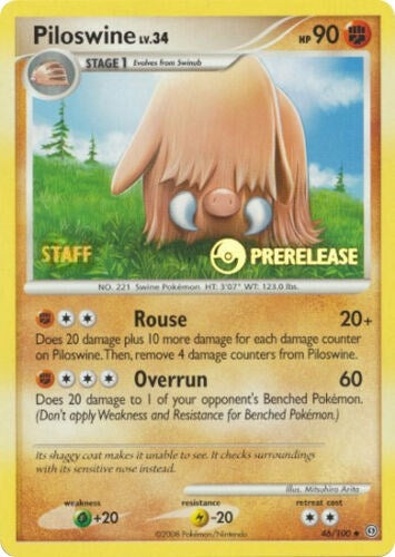 Image for Piloswine - 46/100 (Prerelease) [Staff] (46/100) (Nintendo Promos) (PR) - Pokemon