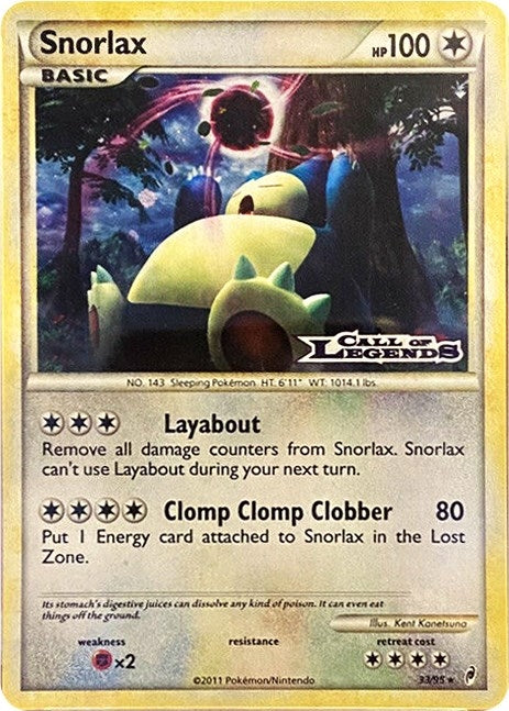 Image for Snorlax - 33/95 (Prerelease) (33/95) (Nintendo Promos) (PR) - Pokemon