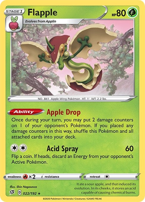 Image for Flapple (022/192) (SWSH02: Rebel Clash) - Pokemon