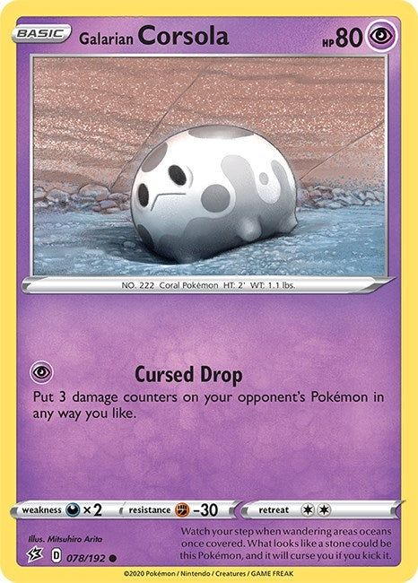 Image for Galarian Corsola (078/192) (SWSH02: Rebel Clash) - Pokemon