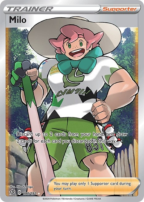 Milo (Full Art) (190/192) (SWSH02: Rebel Clash) - PokeBox USA