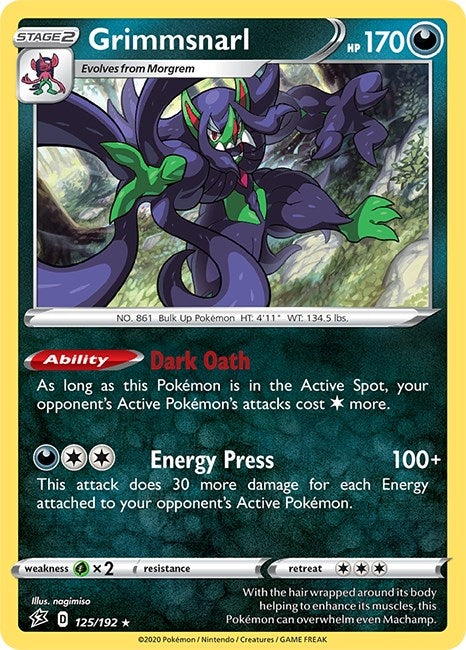 Image for Grimmsnarl - 125/192 (Non-Holo) (125/192) (Deck Exclusives) (PR) - Pokemon