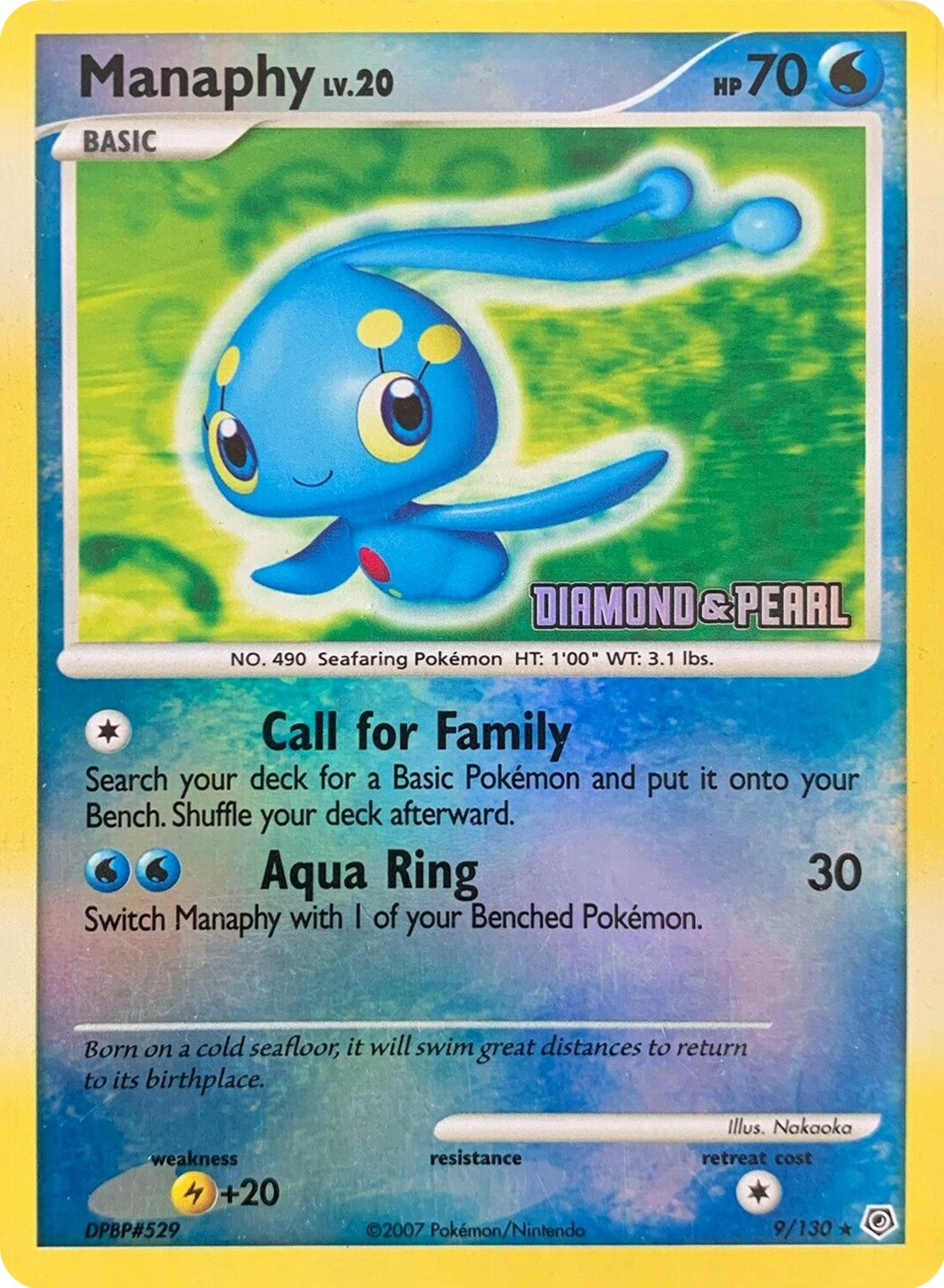 Image for Manaphy - 9/130 [Diamond & Pearl] (009/130) (Burger King Promos) (BKP) - Pokemon