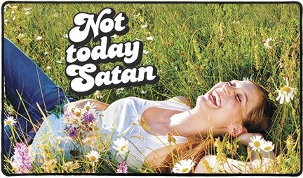 Image for Rubber Playmat - Not Today Satan - Playmats