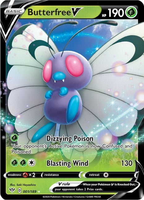Image for Butterfree V (001/189) (SWSH03: Darkness Ablaze) (SWSH03) - Pokemon