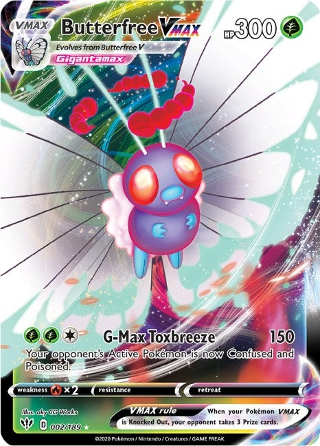 Image for Butterfree VMAX (002/189) (SWSH03: Darkness Ablaze) (SWSH03) - Pokemon