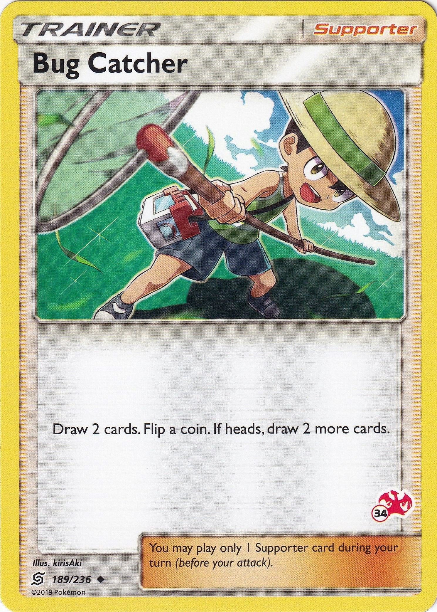 Image for Bug Catcher - 189/236 (#34 Charizard Stamped) (189/236) (Battle Academy) (BTA) - Pokemon