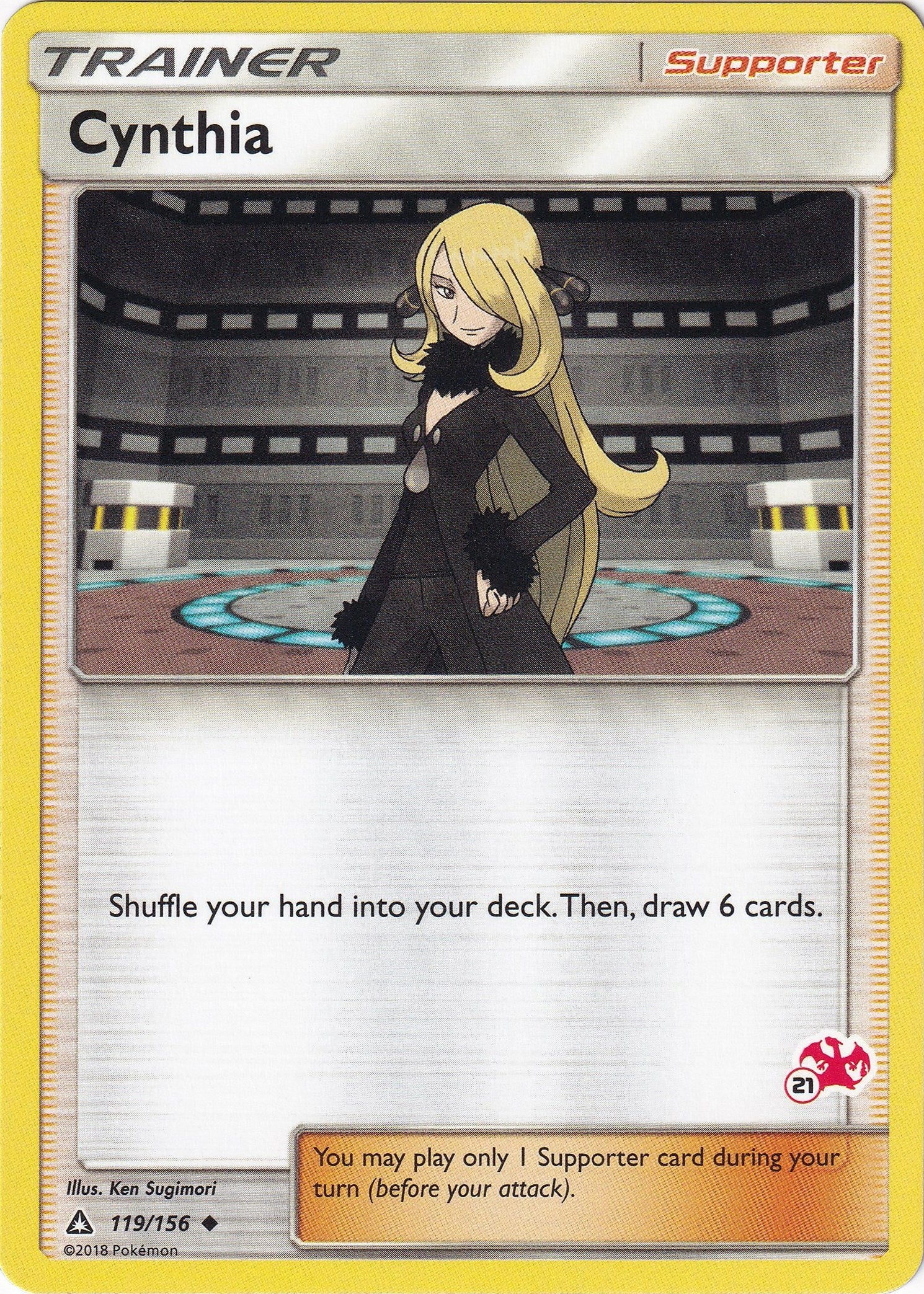 Image for Cynthia - 119/156 (#21 Charizard Stamped) (119/156) (Battle Academy) (BTA) - Pokemon