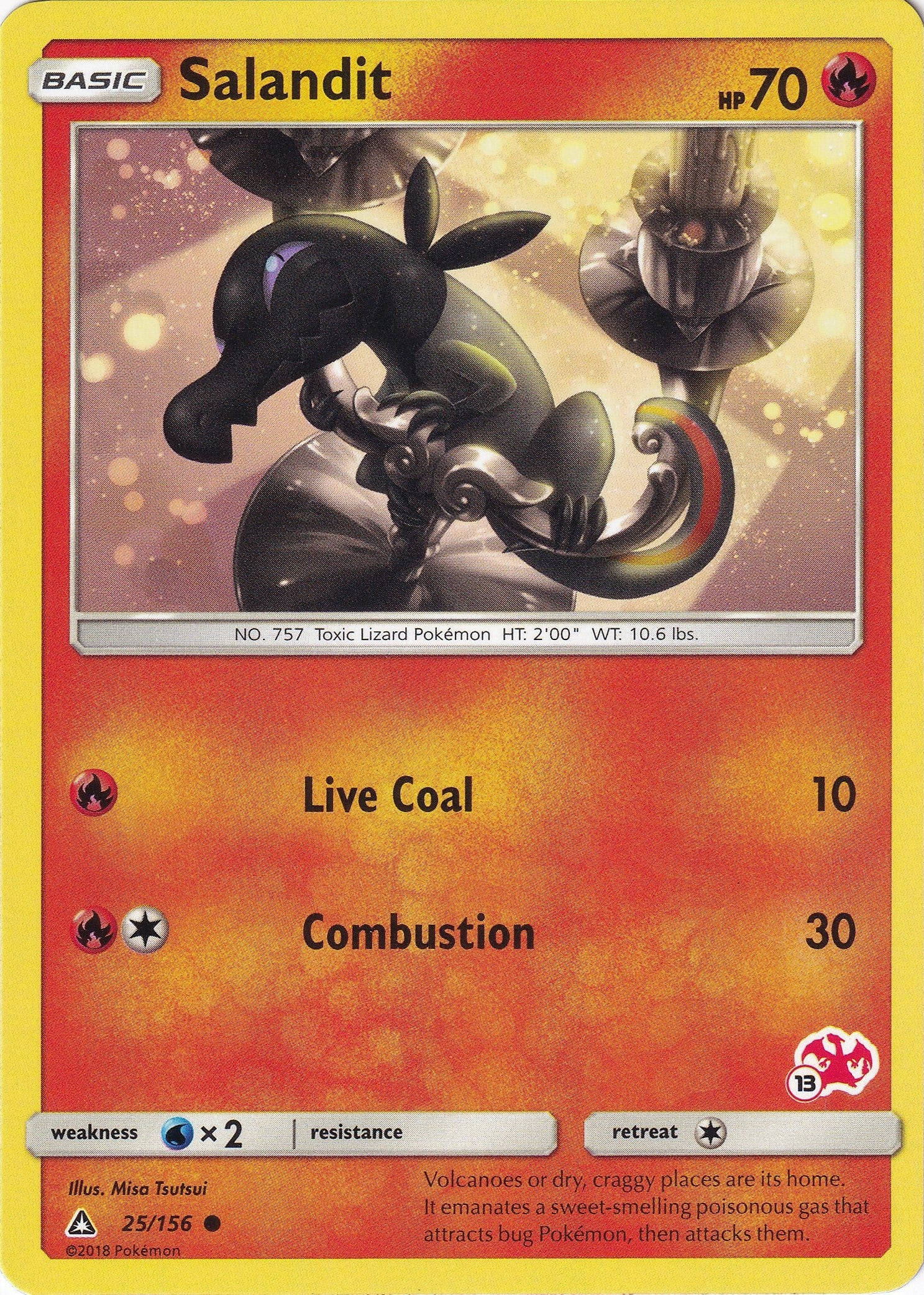 Image for Salandit - 25/156 (#13 Charizard Stamped) (025/156) (Battle Academy) (BTA) - Pokemon
