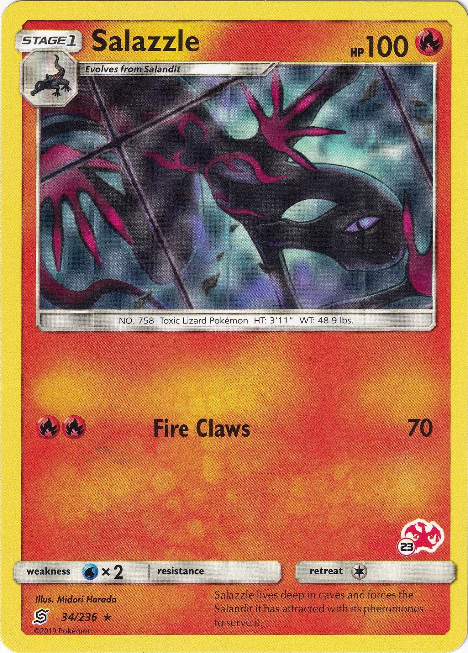 Image for Salazzle - 34/236 (#23 Charizard Stamped) (034/236) (Battle Academy) (BTA) - Pokemon