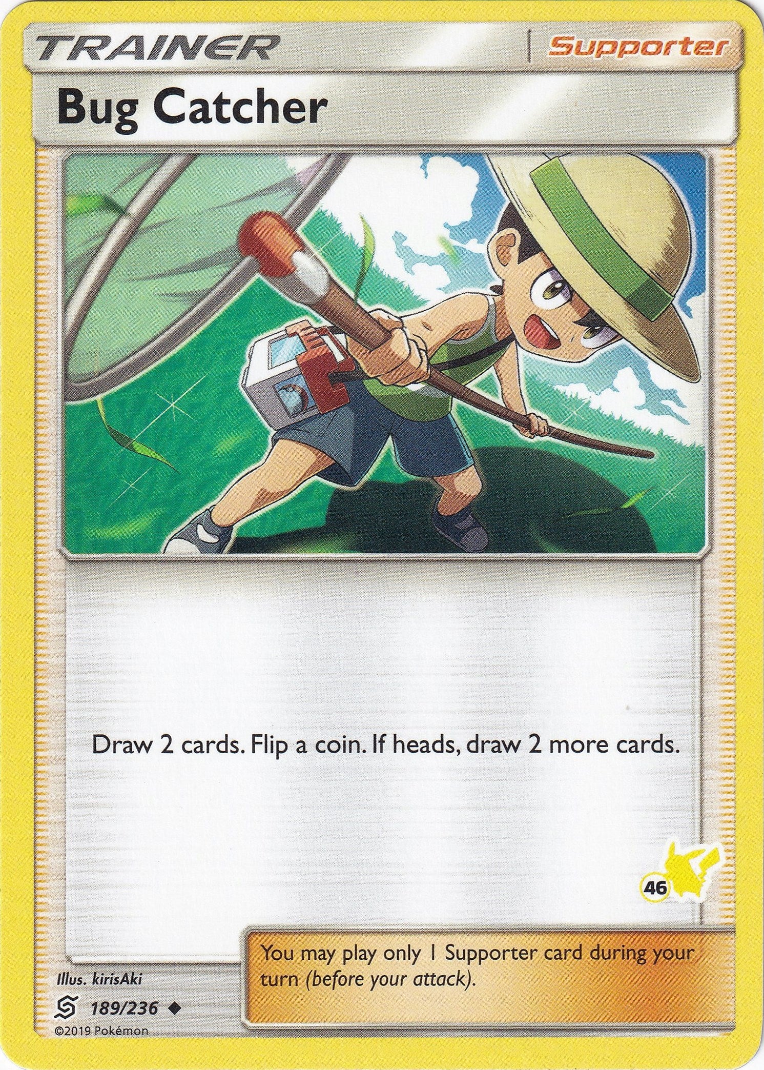 Image for Bug Catcher - 189/236 (#46 Pikachu Stamped) (189/236) (Battle Academy) (BTA) - Pokemon