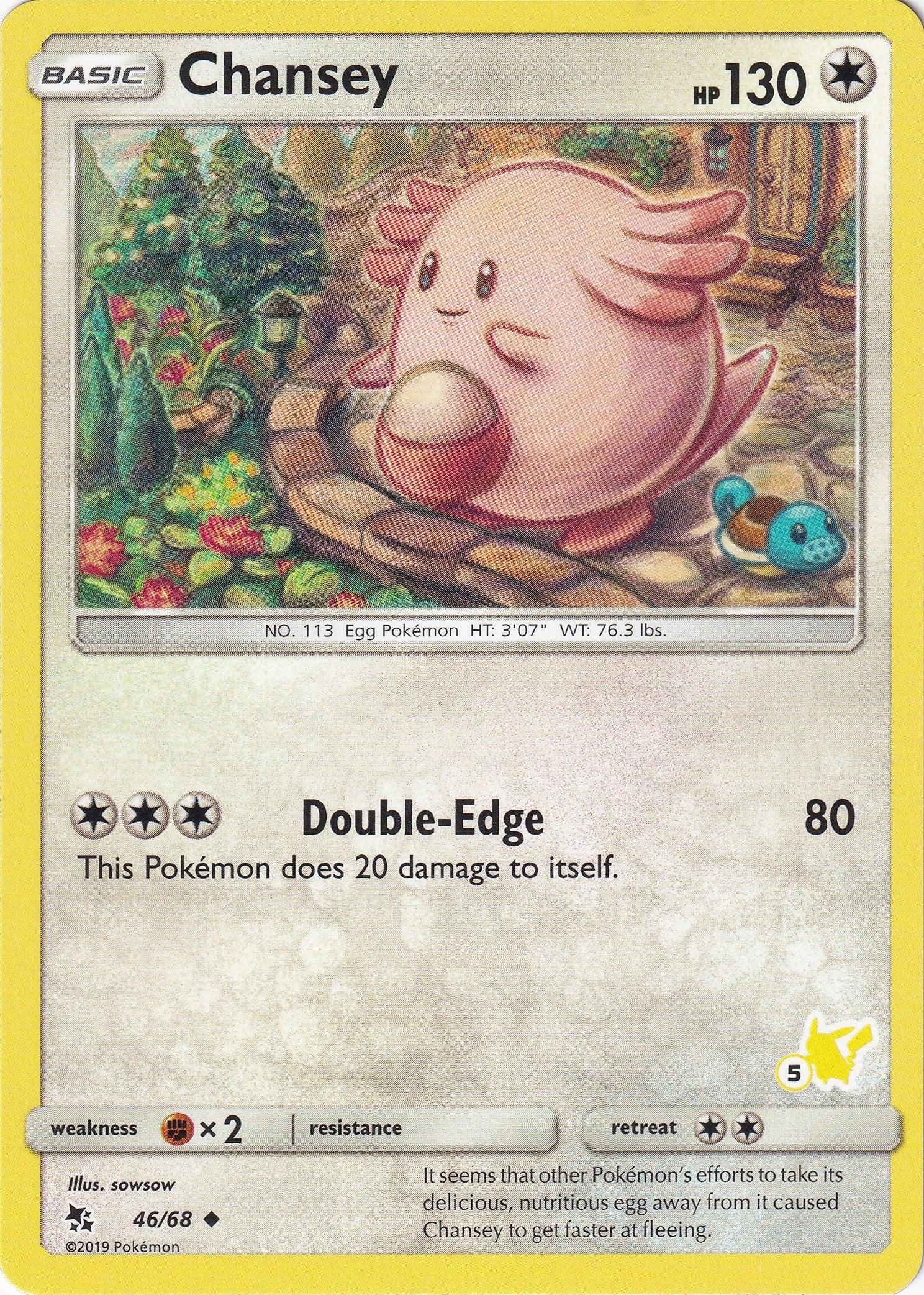 Image for Chansey - 46/68 (#5 Pikachu Stamped) (046/068) (Battle Academy) (BTA) - Pokemon