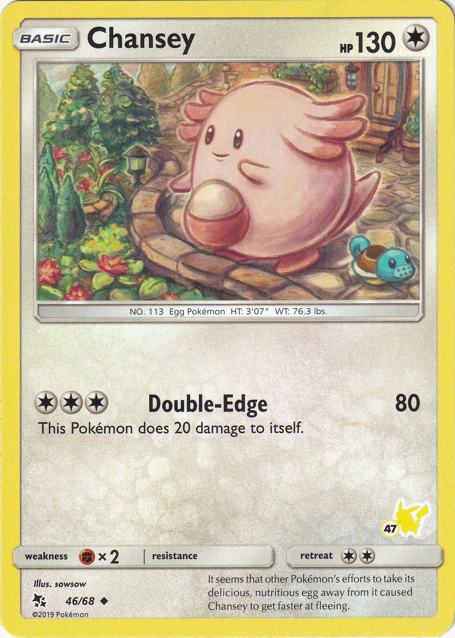 Image for Chansey - 46/68 (#47 Pikachu Stamped) (046/068) (Battle Academy) (BTA) - Pokemon