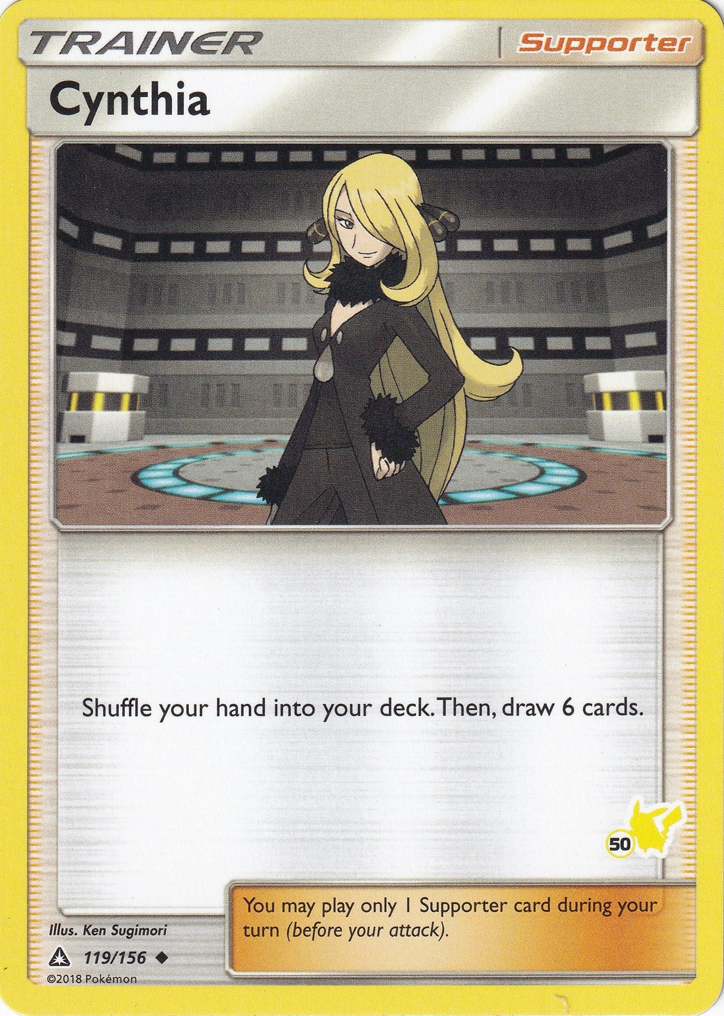 Image for Cynthia - 119/156 (#50 Pikachu Stamped) (119/156) (Battle Academy) (BTA) - Pokemon