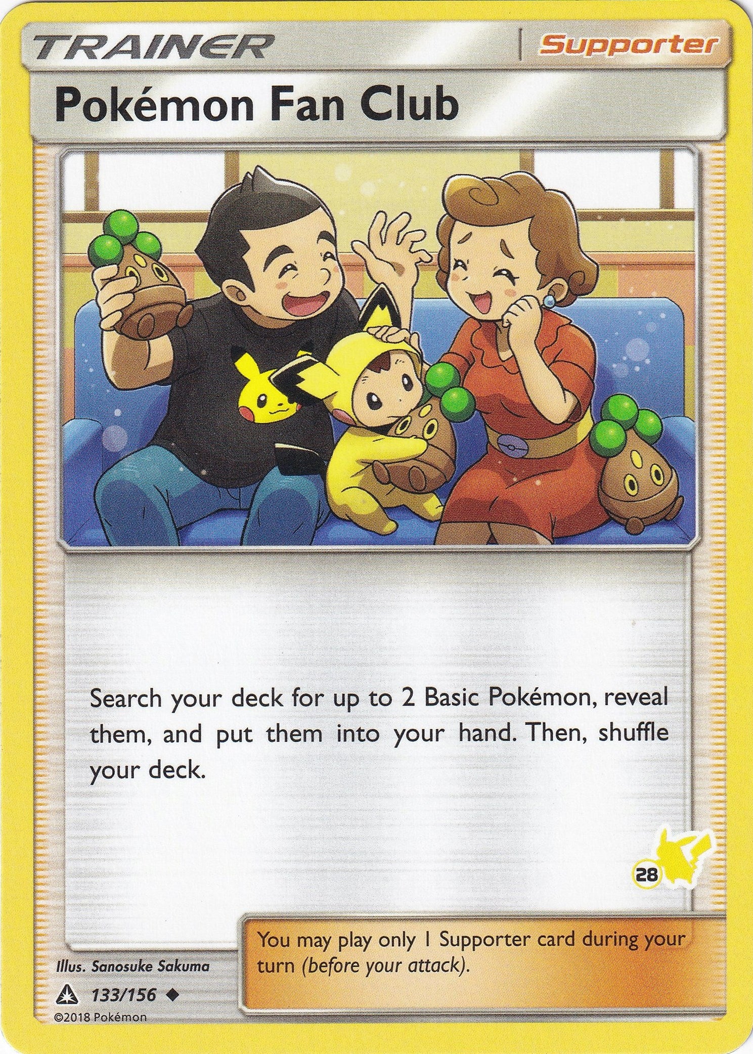 Image for Pokemon Fan Club - 133/156 (#28 Pikachu Stamped) (133/156) (Battle Academy) (BTA) - Pokemon
