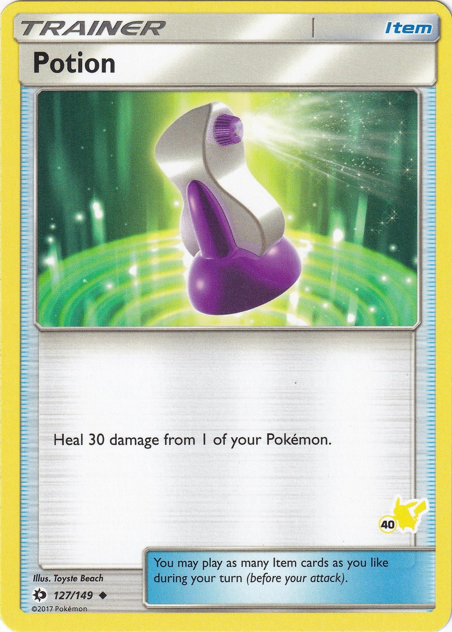 Image for Potion - 127/149 (#40 Pikachu Stamped) (127/149) (Battle Academy) (BTA) - Pokemon