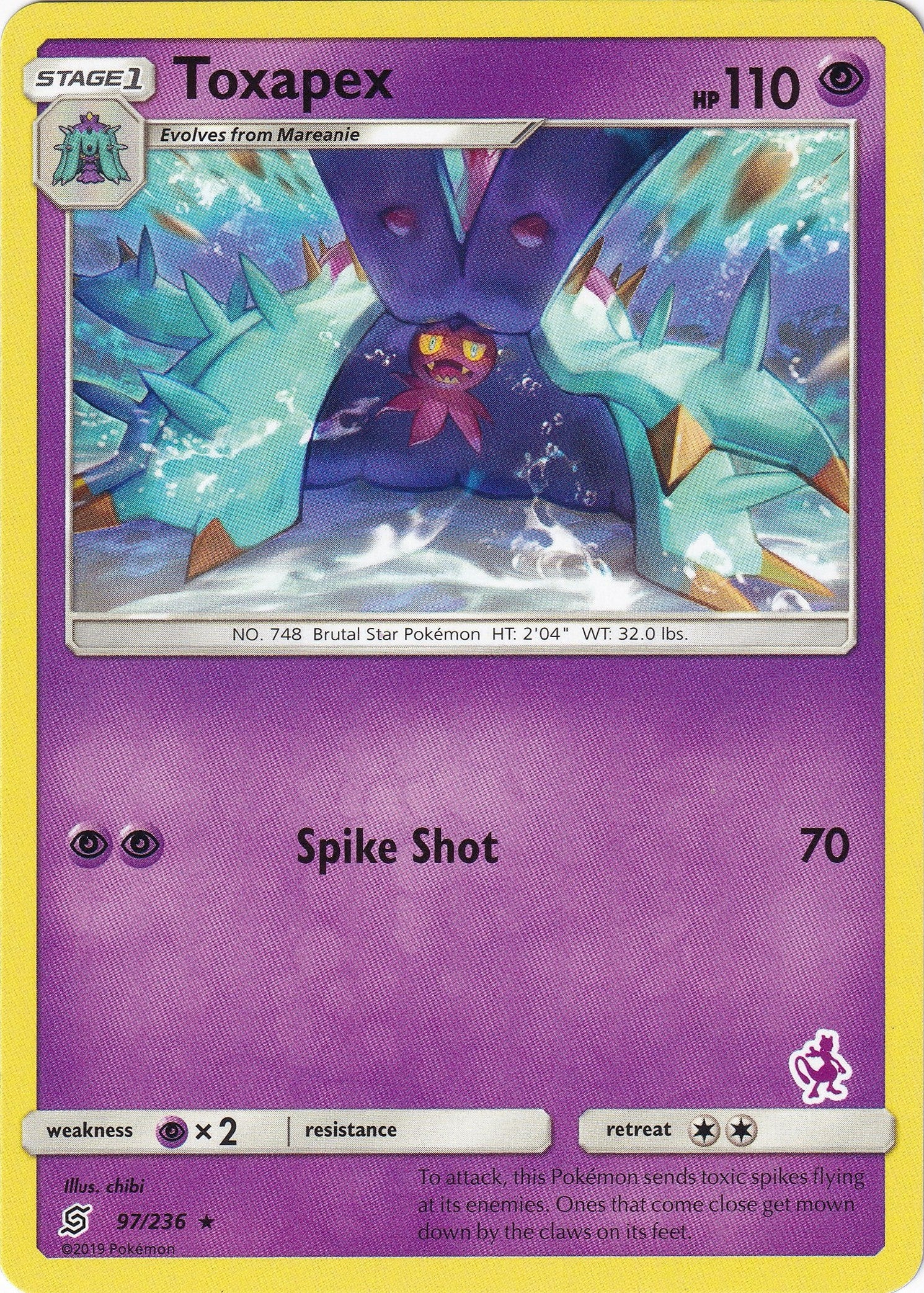 Image for Toxapex - 97/236 (Mewtwo Stamped) (097/236) (Battle Academy) (BTA) - Pokemon
