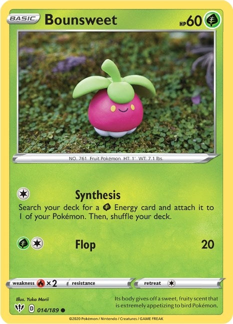Image for Bounsweet (014/189) (SWSH03: Darkness Ablaze) (SWSH03) - Pokemon