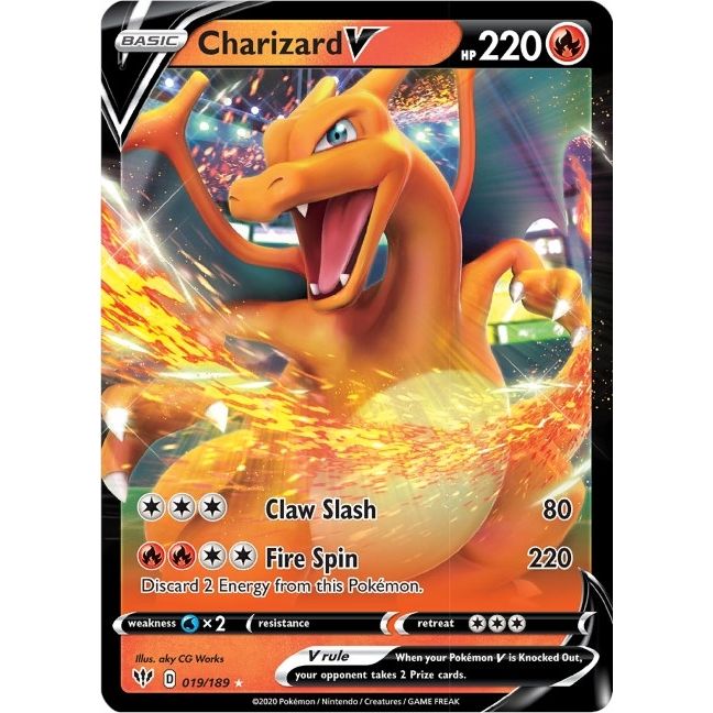 Charizard V (019/189) (SWSH03: Darkness Ablaze) - PokeBox USA