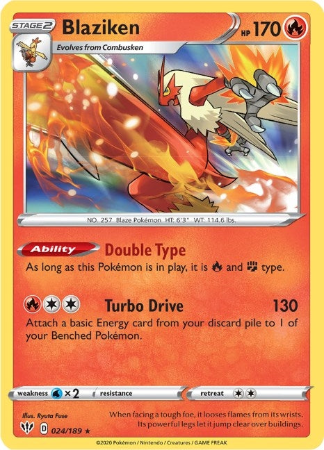 Image for Blaziken (024/189) (SWSH03: Darkness Ablaze) (SWSH03) - Pokemon