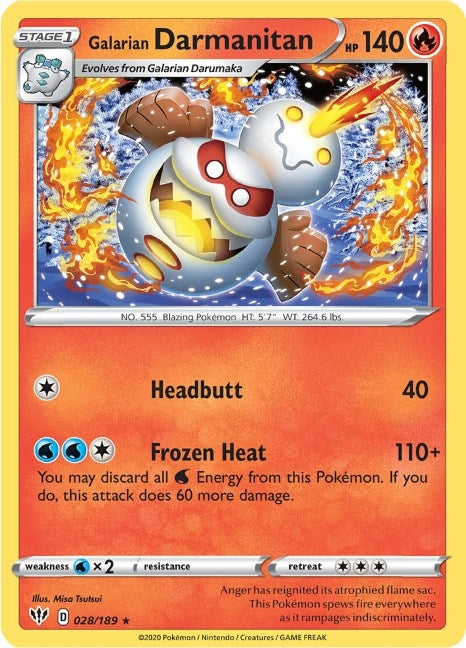 Image for Galarian Darmanitan (28) (028/189) (SWSH03: Darkness Ablaze) (SWSH03) - Pokemon