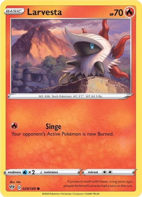 Image for Larvesta (029/189) (SWSH03: Darkness Ablaze) (SWSH03) - Pokemon