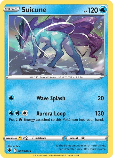 Image for Suicune (037/189) (SWSH03: Darkness Ablaze) (SWSH03) - Pokemon