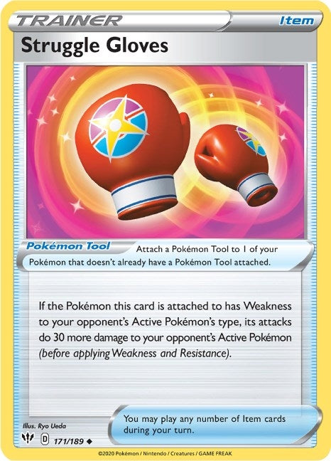Image for Struggle Gloves (171/189) (SWSH03: Darkness Ablaze) (SWSH03) - Pokemon