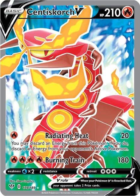 Image for Centiskorch V (Full Art) (179/189) (SWSH03: Darkness Ablaze) (SWSH03) - Pokemon