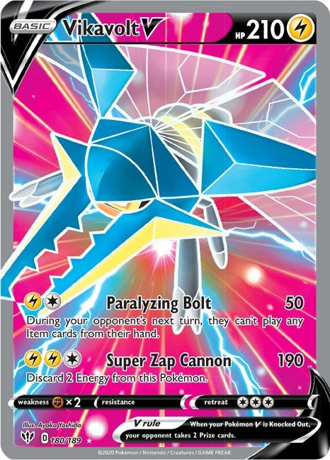 Image for Vikavolt V (Full Art) (180/189) (SWSH03: Darkness Ablaze) (SWSH03) - Pokemon