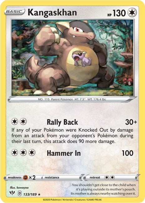 Image for Kangaskhan (133/189) (SWSH03: Darkness Ablaze) (SWSH03) - Pokemon