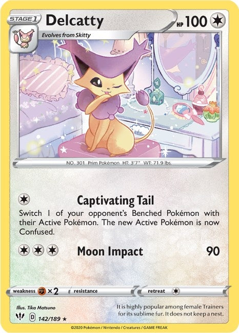Image for Delcatty (142/189) (SWSH03: Darkness Ablaze) (SWSH03) - Pokemon