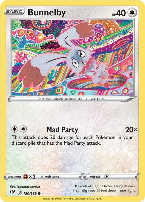 Image for Bunnelby (150/189) (SWSH03: Darkness Ablaze) (SWSH03) - Pokemon