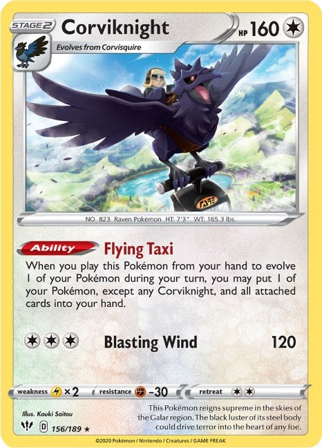 Image for Corviknight (156/189) (SWSH03: Darkness Ablaze) (SWSH03) - Pokemon