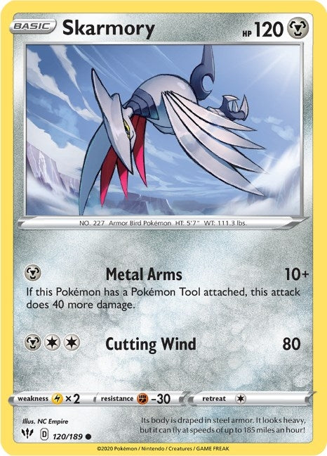 Image for Skarmory (120/189) (SWSH03: Darkness Ablaze) (SWSH03) - Pokemon