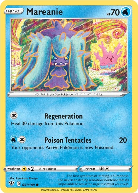 Image for Mareanie (051/189) (SWSH03: Darkness Ablaze) (SWSH03) - Pokemon
