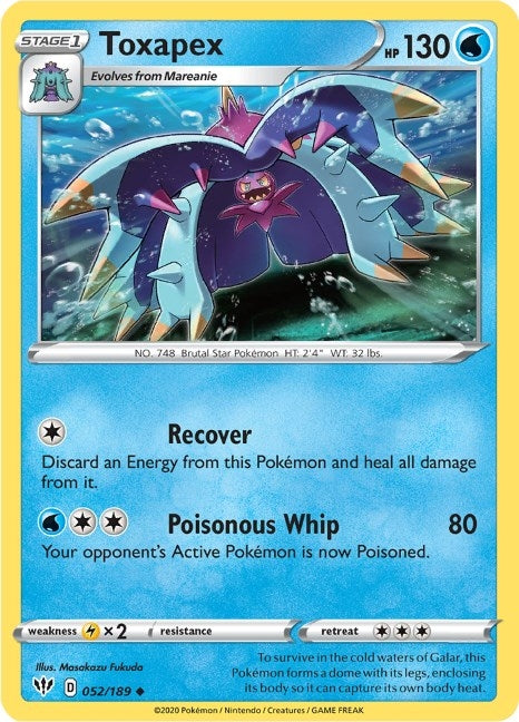 Image for Toxapex (052/189) (SWSH03: Darkness Ablaze) (SWSH03) - Pokemon
